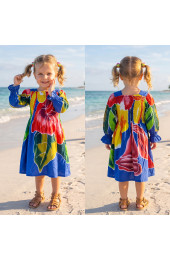 Hand Painted Rayon Kids Dress